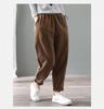 Women's Plus Size Corduroy Fleece-Lined Warm Harem Pants