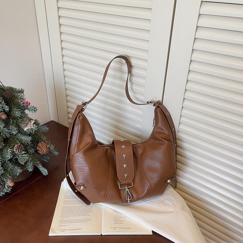 Women Retro Textured Premium Tote Bag Casual Daily Commute Crossbody Shoulder Handbag