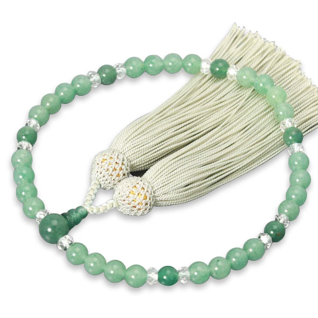 Women's Buddhist Prayer Beads, Kyoto Style, Light Aven, Silk Tassel, Suitable for All Sects, Informal Funerals, Buddhist Altar Accessories, Item
