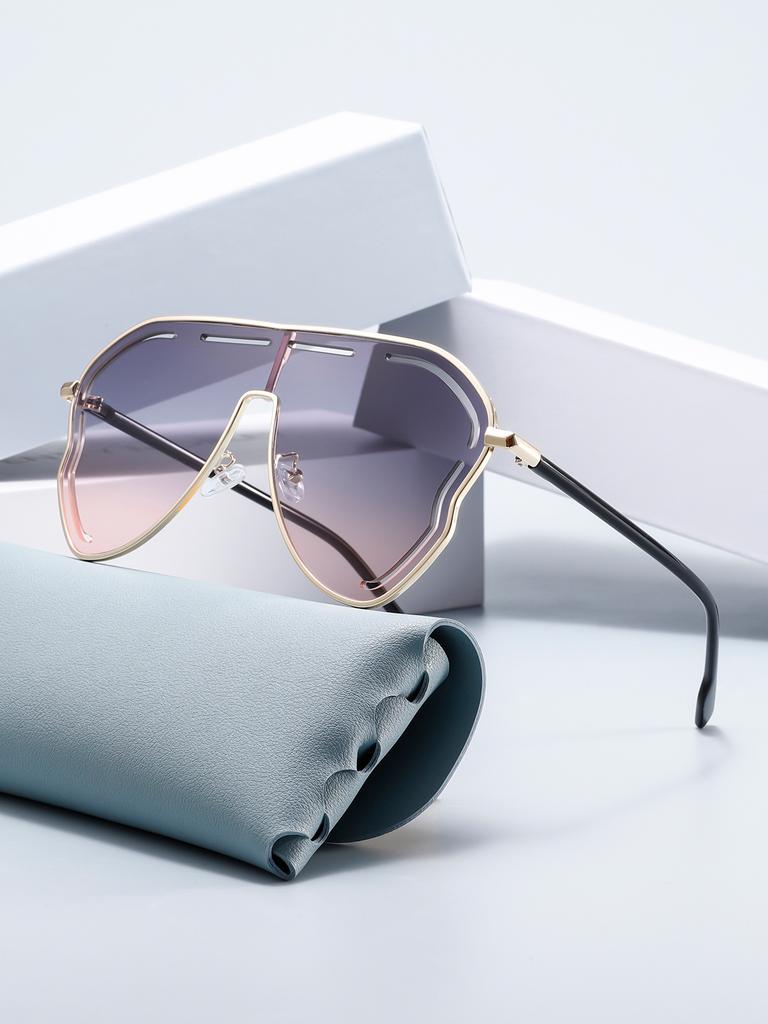 Einteilige hohle Sonnenbrille Sonnenbrille Trendy Sonnenbrille Frauen