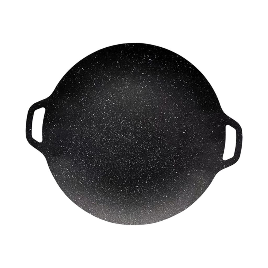 Korean BBQ Grill Pan Cooking Meat Steak Non- Coating Round Frying Roasting for Outdoor