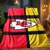 Kansas City Chiefs Logo Blanket Outdoor Flannel Blanket for Camping, Hiking, Garden Parties, Picnic Essentials,gift for family and friends