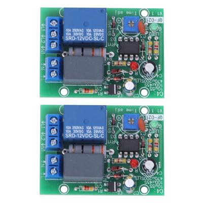 2PCS Time Delay Relay Module Industrial Control Elements for Monostable Circuit (100240V)