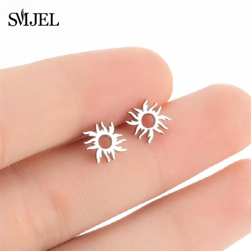 Fashion Genshin Impact Earring Stainless Steel Hydro Dendro Anemo Electro Cryo Pirate Earrings For Women Cosplay Ear StJewelry