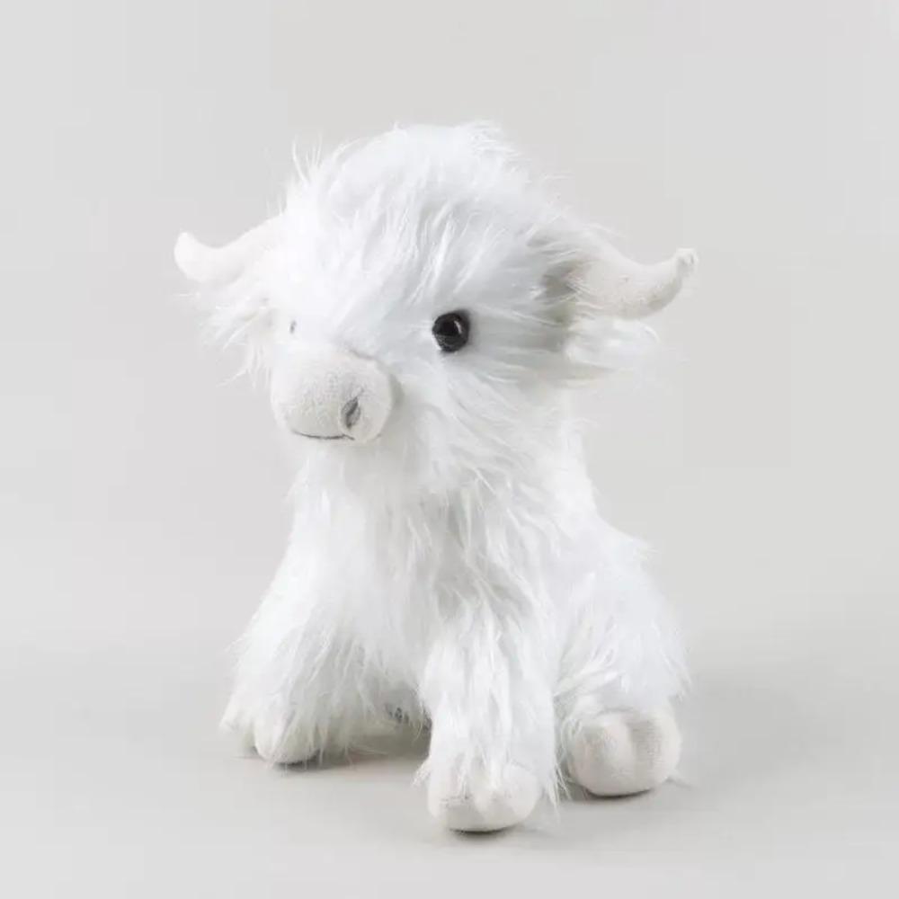 Stuffed Animals Highland Cows Cute Stuff Fluffy Cattle Dolls Best Gift For Birthday Presents Baby Kids Girls Boys белый