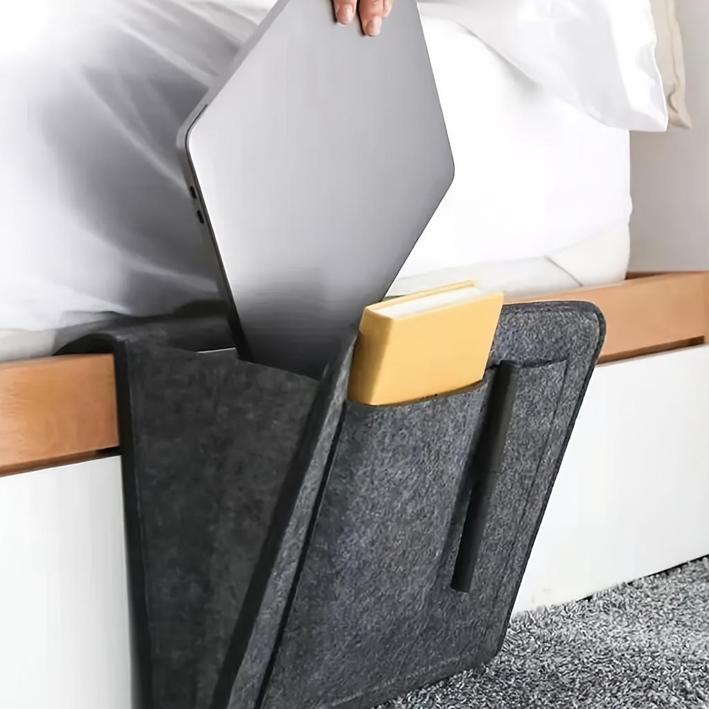 1PCS Felt Bedside Storage Organizer Anti-slip Bedside Bag Bed Sofa Side Hanging Couch Storage Remote Control Bed Holder Pockets