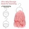 3pcs Hairdressing Collapsible Wig Stand Wig Organizer Portable Wig Display Rack  for Salon