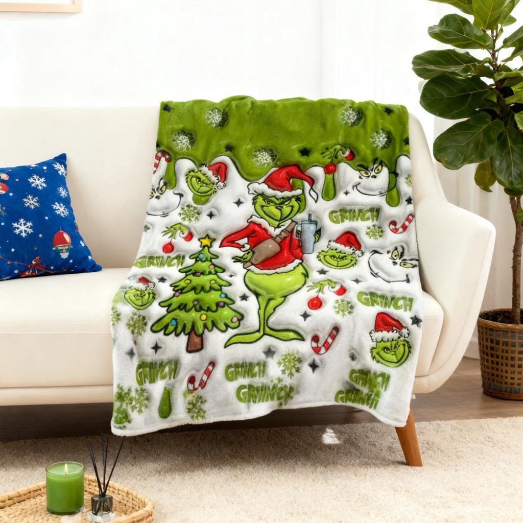 Home Bed Wool Blanket Christmas Edition Ultra Soft And Lightweight, Perfect For Beds, Sofas, And Couches Luxurious Micro Fleece Cozy And Warm Blanket