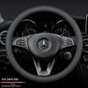 Genuine Leather Anti-Slip Steering Wheel Cover for Mercedes C200/C260/LE300L - Universal All-Season Grip