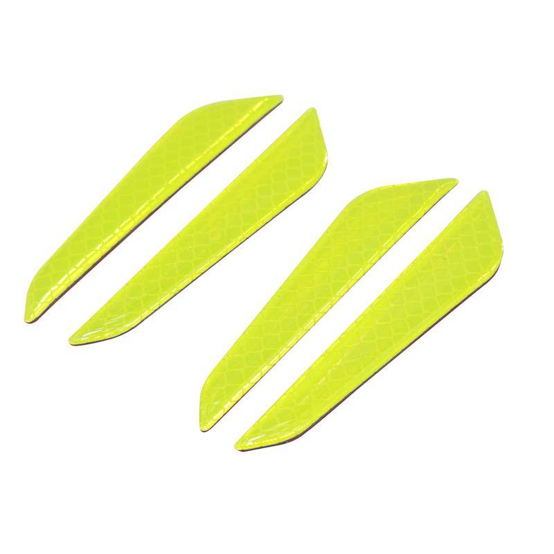 

4 шт./компл. светоотражающая полоса для автомобиля, предупреждающая о столкновении, защитная лента с защитой от царапин для светоотражающих наклеек на дверь автомобиля зелёный