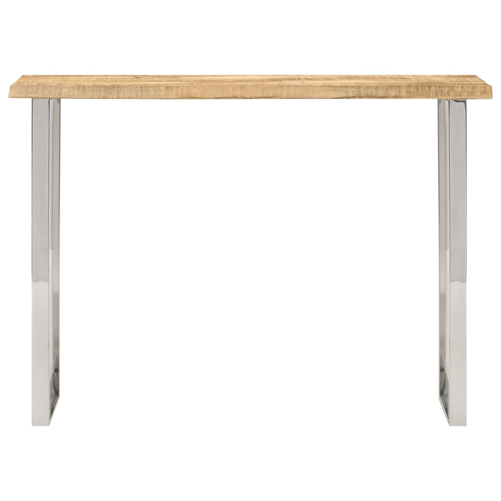 Console Table with Live Edge 105 x 33 x 76 cm Solid Mango Wood