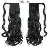 22" Long Ponytail Hair Extension Wrap Around Pony Tail Clip in Curly Wavy Synthetic Fake Hairpiece for Women Daily Life