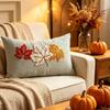 Chenille Throw Pillow Covers Maple Leaves Halloween Pillowcase Pillow Protectors  Seasonal Decor