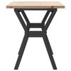 Coffee Table with Y shaped Frame 110 x 40 x 45 cm Solid Pine Wood & Steel