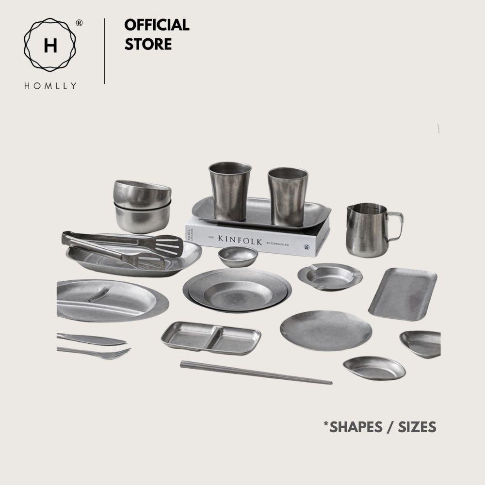 Homlly Tonii Flake Texture 304 Stainless Steel Dinner Salad Soup Bowl (X3PCS)