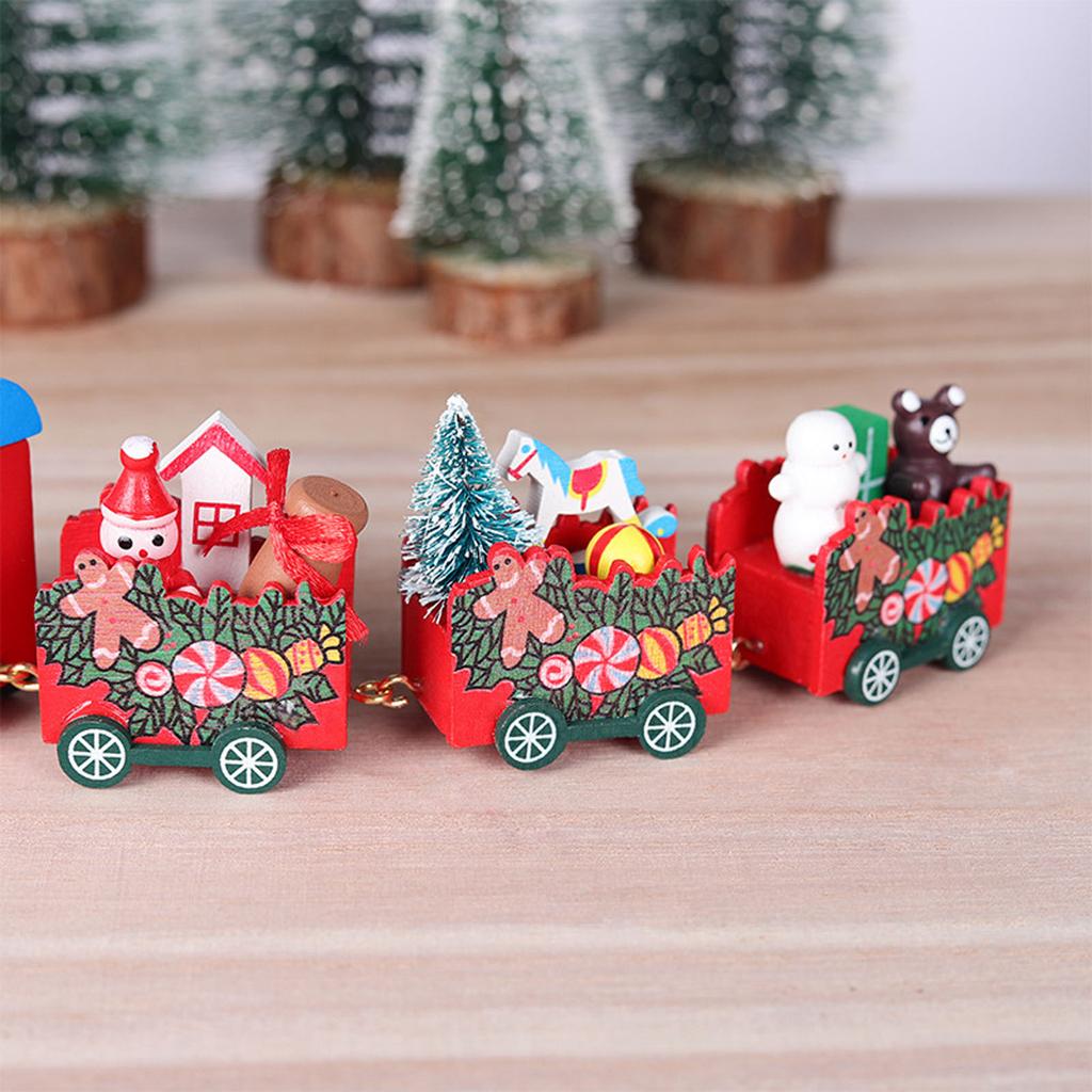Christmas Decoration Wooden/plastic Train Home Decor Christmas Ornament Merry Christmas Decoration for Christma Deco