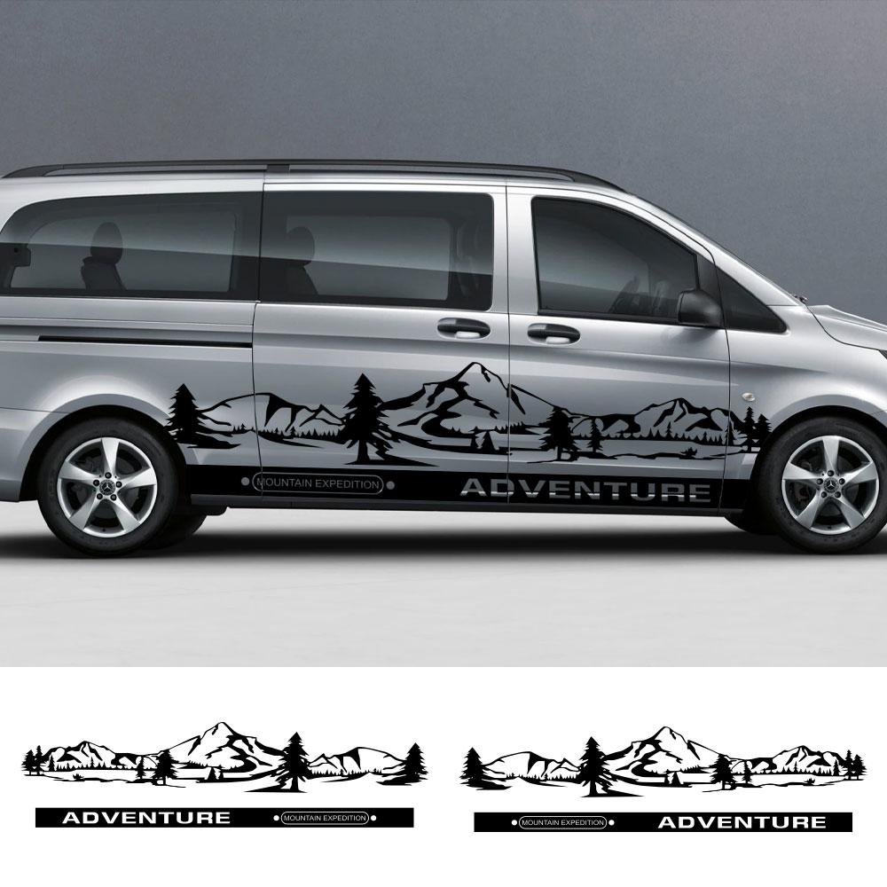 4ks/šarže Samolepky na auto Pro Mercedes Benz Vito Třída V Viano W447 WV639 W638 Obytný vůz Grafika Vinylové samolepky Tuningové příslušenství