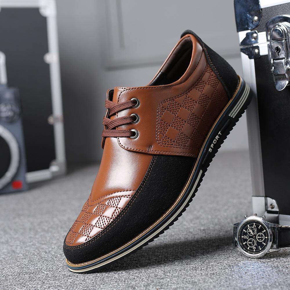 High Quality Big Size Casual Shoes Men Business Breathable Men Casual Shoes Hot Sale Fashion Brand Brown Casual Men Shoes