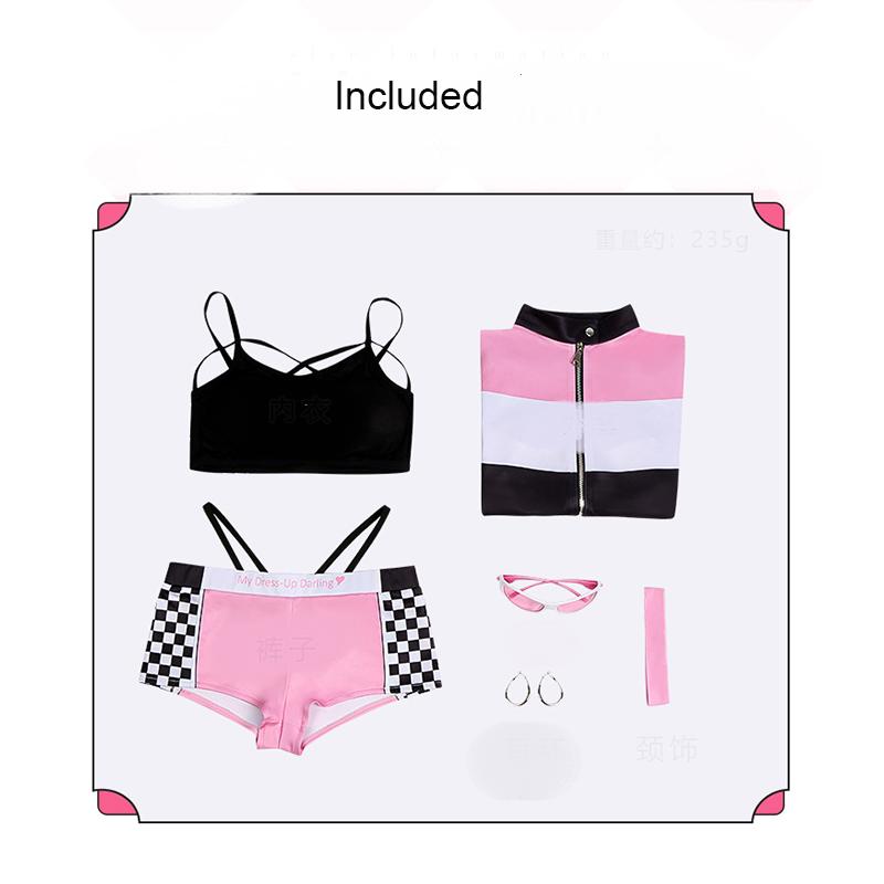 Anime My Dress Up Darling Marin Kitagawa Cosplay Costume Wig Race Suit Props Cool Girl Streetwear Dress Halloween Party Outfit