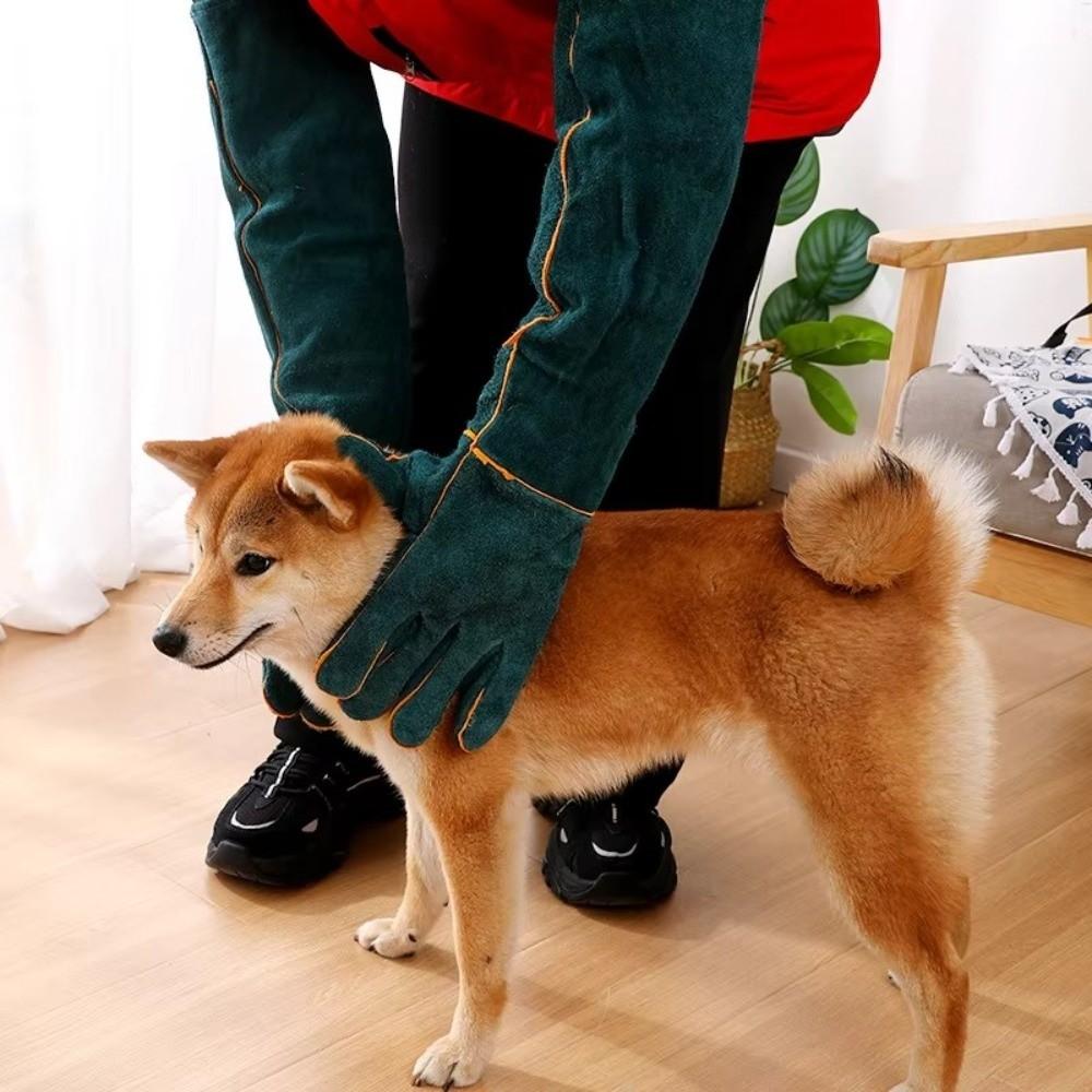 A Pair Thickening Grasping Pet Anti-bite Gloves Durable Safety Bite Gloves  Handling Dogs