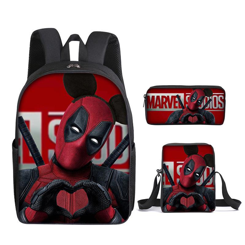 School Bag Three-Piece Set Large Capacity Student School Bag Children'S Backpack Satchel Pencil Case