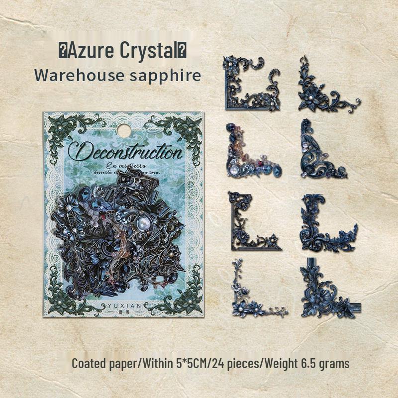 Уголковые наклейки Yuxian в стиле барокко: Ретро Деконструктивизм DIY Журнал и Рамка для Фото Коллаж Материалы