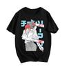 Summer Chainsaw Man Japanese Cartoon Print Cotton Men T-Shirts Short Sleeve Oversized Graphic Fashion Casual Men's Clothing Tees