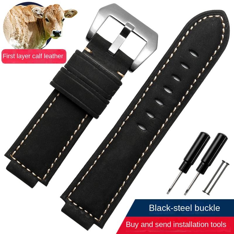 Originální kožený řemínek k hodinkám Pro Timex Tide TW2R55500 T2N720/721/739 TW2T76300 Řemínek k hodinkám 24*16mm konec pro uchycení Řemínky k hodinkám Příslušenství