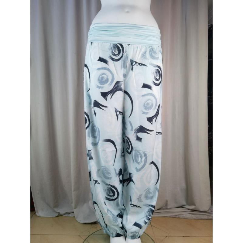 15 Color Women Casual Elastic Waist Plus Size Print Long Trousers Straight Loose Long Pants Haren