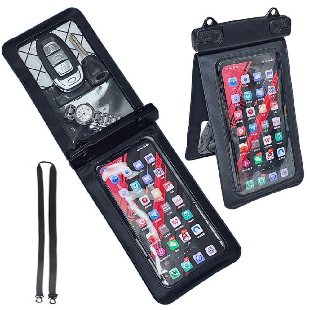

Водонепроницаемый чехол для телефона IP68 с сенсорным экраном, защитный сухой мешок для мобильного телефона, пляж чёрный
