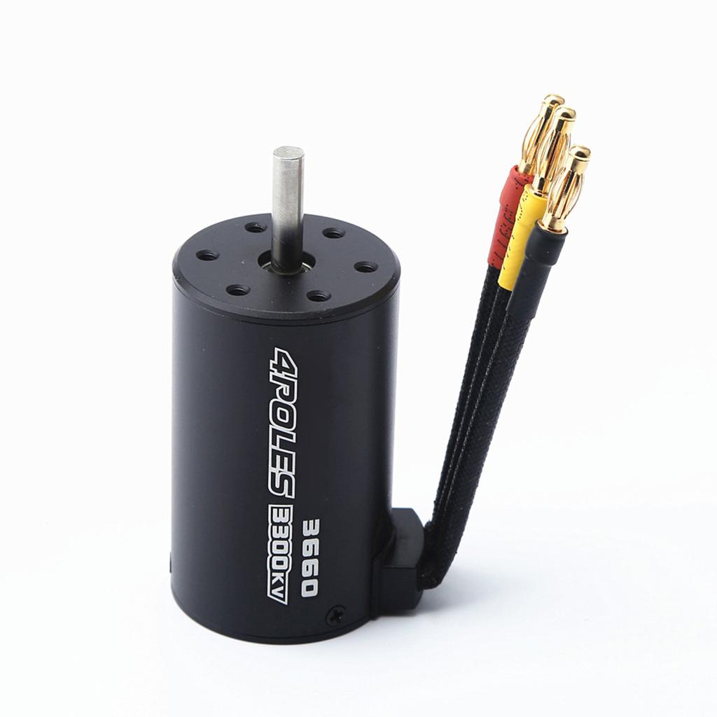 Waterproof 3660 3300KV Brushless Motor 80A  Brushless ESC Programming Card With Motor Heat Sink Cooling Fan  Combo Set for 1Celsius8 Remote Control Ca
