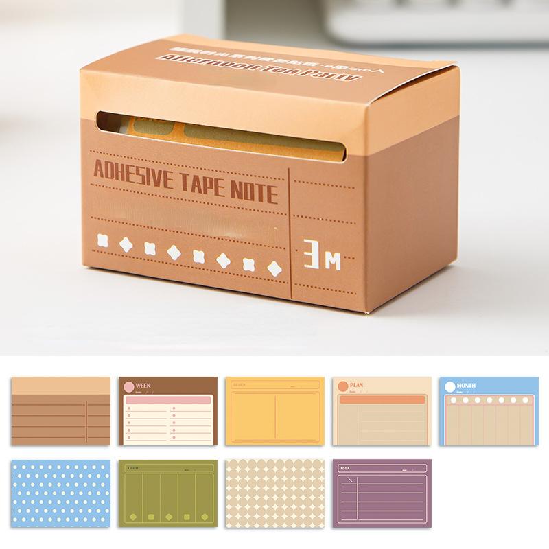 100 hárkov/škatuľka Výsuvná rolka poznámkový blok Kreatívna jednoduchosť Štúdium Samolepiaca poznámka Urob si sám Dekoratívna nálepka na zošity Krásna nálepka so štítkom