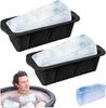 Large Silicone Ice Cube Mold Oversized Ice Crate Efficient Freezing Ice Block Mold for Ice Bath Cold Plunge Ice Block Mold