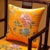 Luxury Peony Floral Embroidery Home Chair Decorative Pillow Cover Lumbar Support For Sofa Velvet Cushion Cover 45x45cm