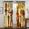 Starożytne egipskie zasłony okienne, retro zasłony dekoracyjne do sypialni, salonu, wystroju domu, zabytkowe egipskie malowidła ścienne, różne wzory