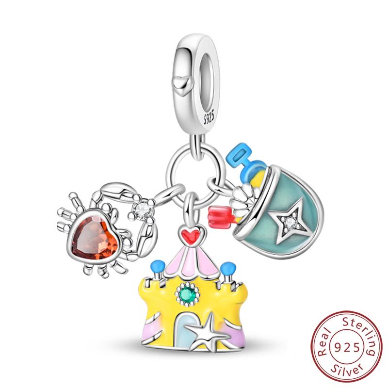 100% Copper Handbag Sun Hat Beach Bikini Trendy Charms Beads Pendants 3Mm Diy Making Fine Jewelry