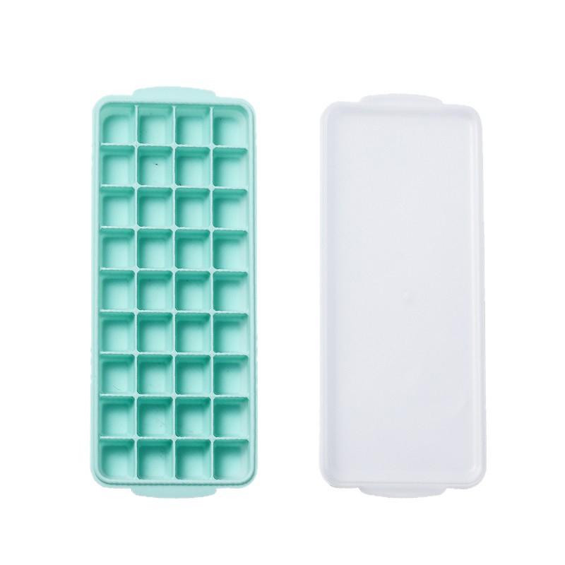 Food Grade Silicone Ice Cube Tray With Lid 24 Compartments Multi Purpose For Cocktails And Baby Food