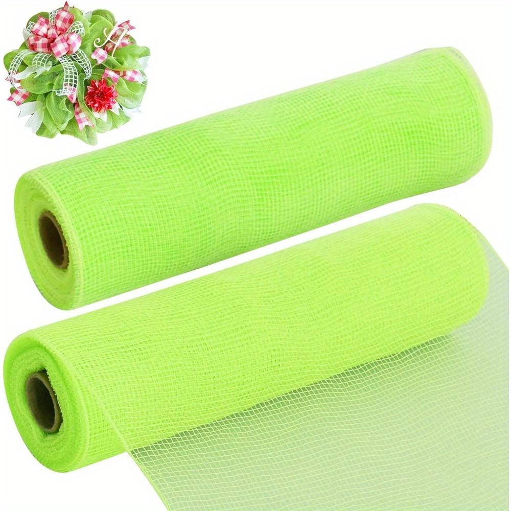25cm Decorative 2 Rolls White Mesh Ribbbon Rolls Fabric Mesh For Mesh Wreath Supplies Front Door Wreath Crafts Tree Decor