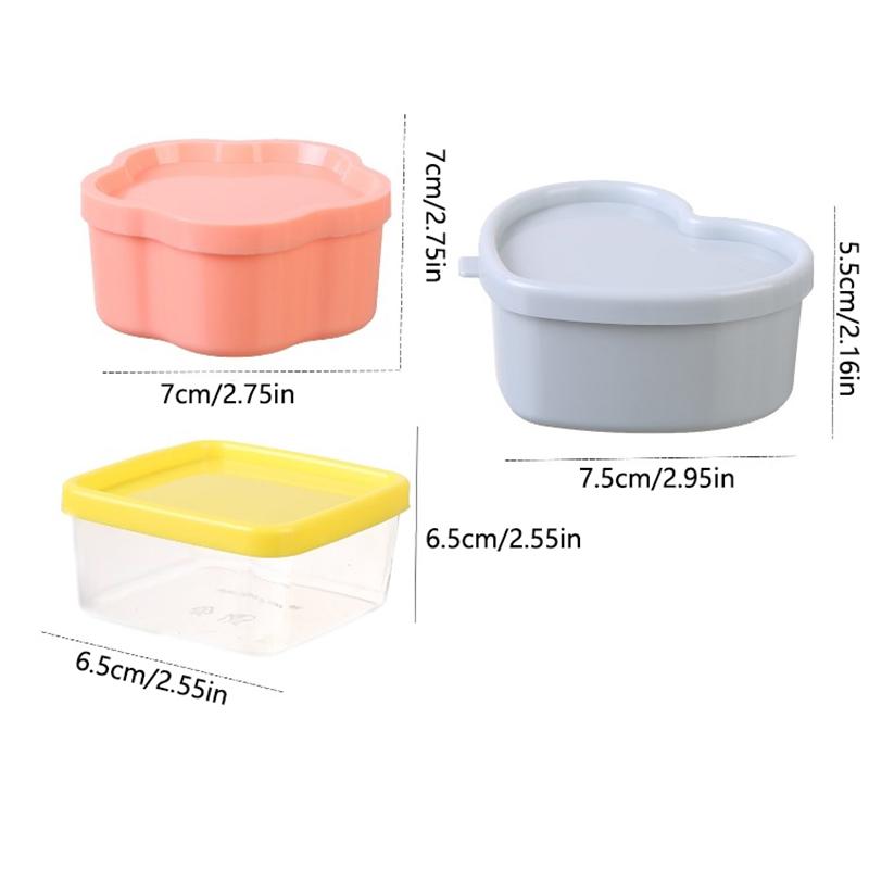 8/9ks Mini stlačovací lahvička do svačinového boxu Plastové nádobky na koření Kečup Salátová zálivka Piknik Přenosné Nádoby na bonbóny Svačinu Ořechy