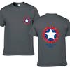 Classic Captain America Men's Casual T-shirt With Short Sleeves And O-neck Design