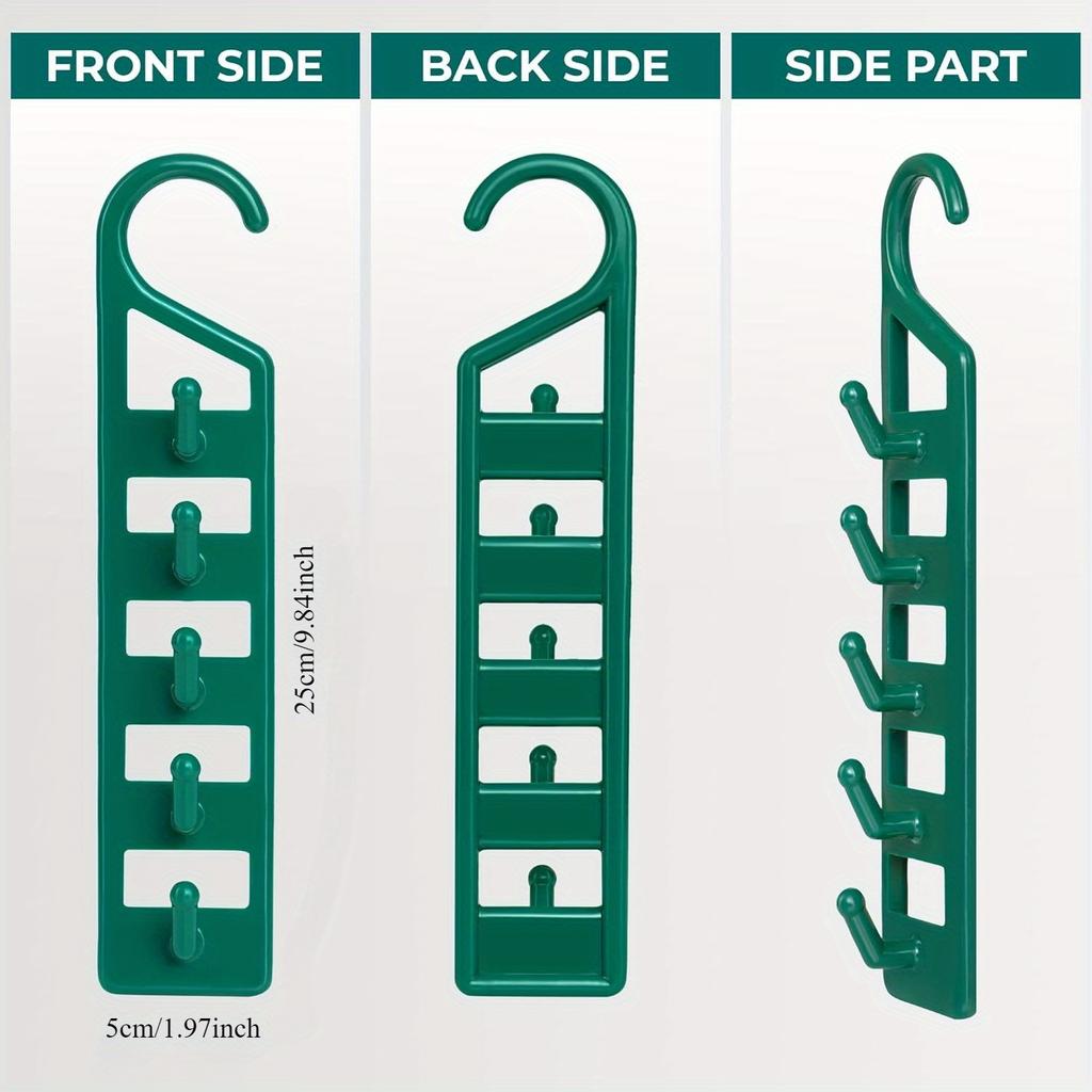 Space-Saving Heavy Duty Plastic Hangers 1pc, Multi-Purpose Closet Organizer for Jeans, Pants, Shirts & Sweaters