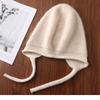 Women's Large Pure Wool Knitted Hat with Ear Protection - Warm, Thick, and Versatile for Autumn and Winter