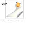 Personalized Space Ornament Cartoon Big White Goose Static Sticker, Removable PVC Decorative Creative Store Window Sticker Decal, Reusable Film