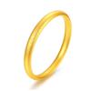Gold-Plated Retro Copper Bangle for Women - Vietnam Sand Gold Lotus Heart Sutra Design