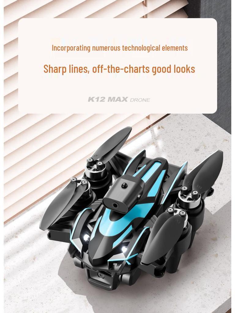 K12MAX Brushless Drone with Screen Controller, Optical Flow, and Smart Obstacle Avoidance.