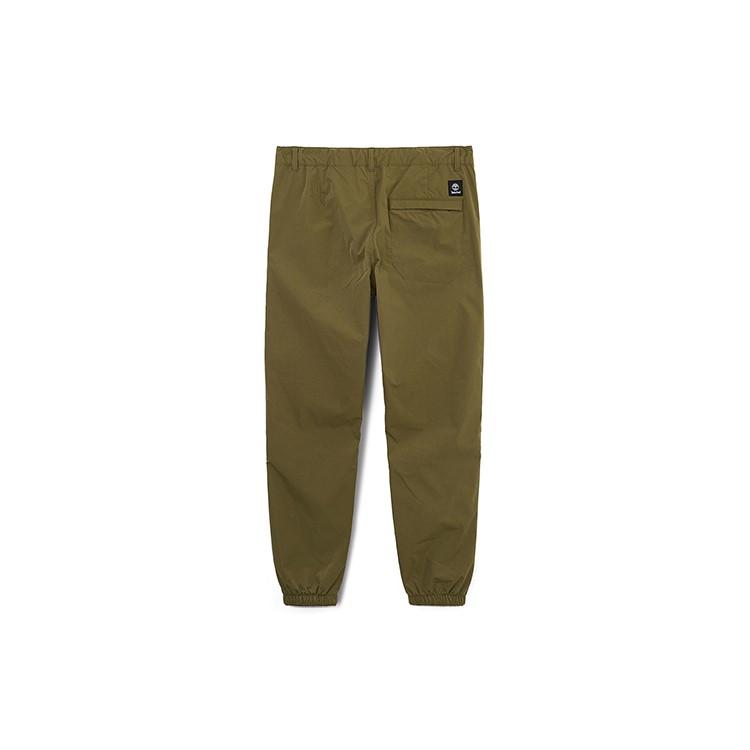 Timberland Solid Color Mid Waist Cuffed Outdoor Lightweight Casual Pants Men bottoms Dark-Olive-Green A5XFF-302