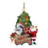 Fun Festive And Cartoon Dog Santa Hanging Ornaments For Christmas Tree And Decoration Vehicle