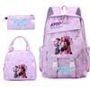 New K-POP Witch Hunters Cartoon Printed Student Pencil Bag Lunch Bag Three-piece Backpack