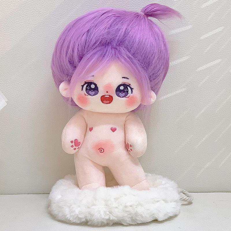 20cm Kawaii Idol Plush Cotton Doll Toys Stuffed Super Star Figure Dolls Cute Fat Body Can Change Clothes Fans Collection Gifts
