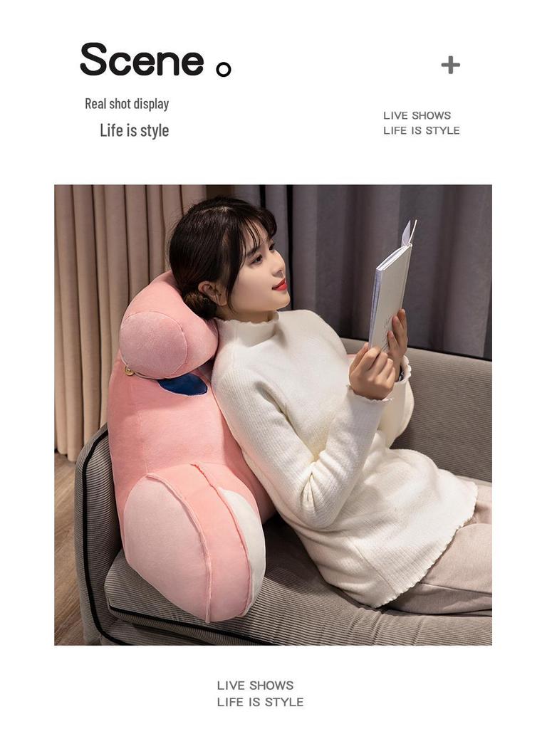 Cartoon Headboard Large Backrest Pillow for Student Dormitory: Soft Sofa, Bed, or Bay Window Reading and Lumbar Support Cushion